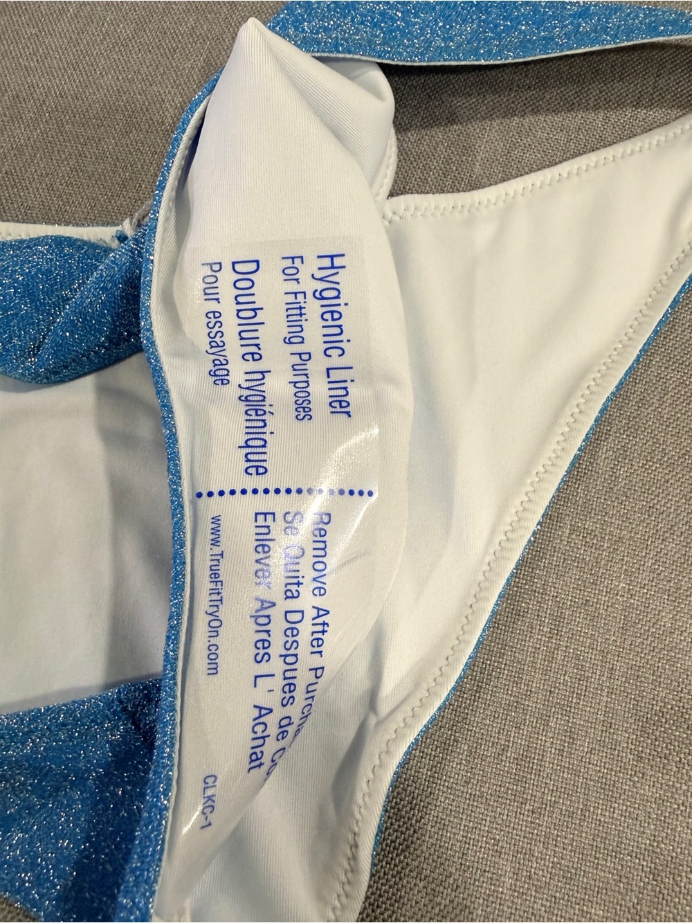 Pink Victoria’s Secret Aqua Blue Glitter Bikini Bottoms Shimmer Swim NWT Medium - Picture 9 of 12